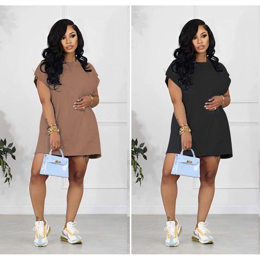 Sexy Round Neck Mini Dress.