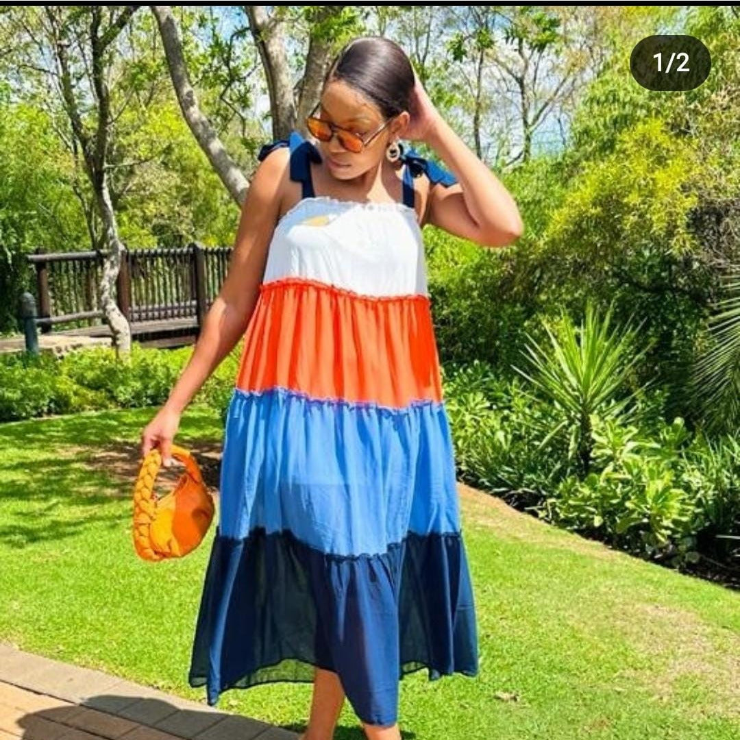 Sleeveless Patched Dress