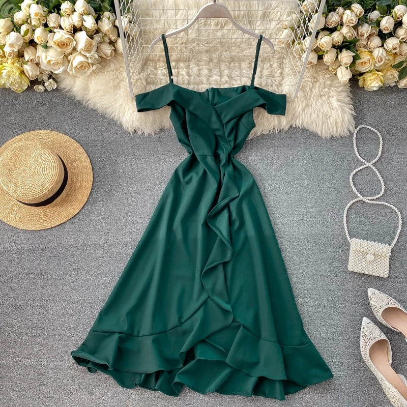 Satin V-Neck Sexy Dress