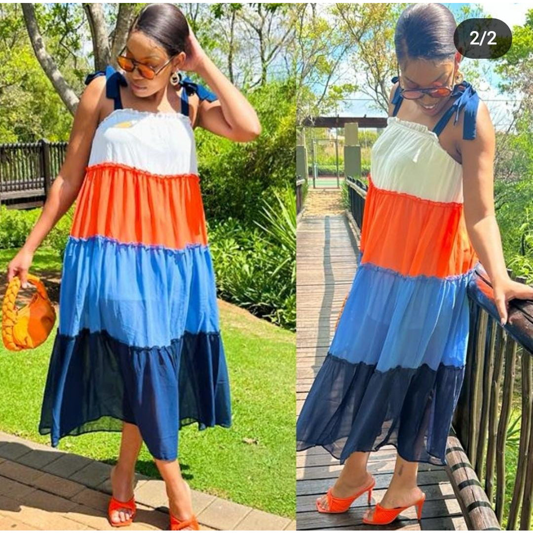 Sleeveless Patched Dress