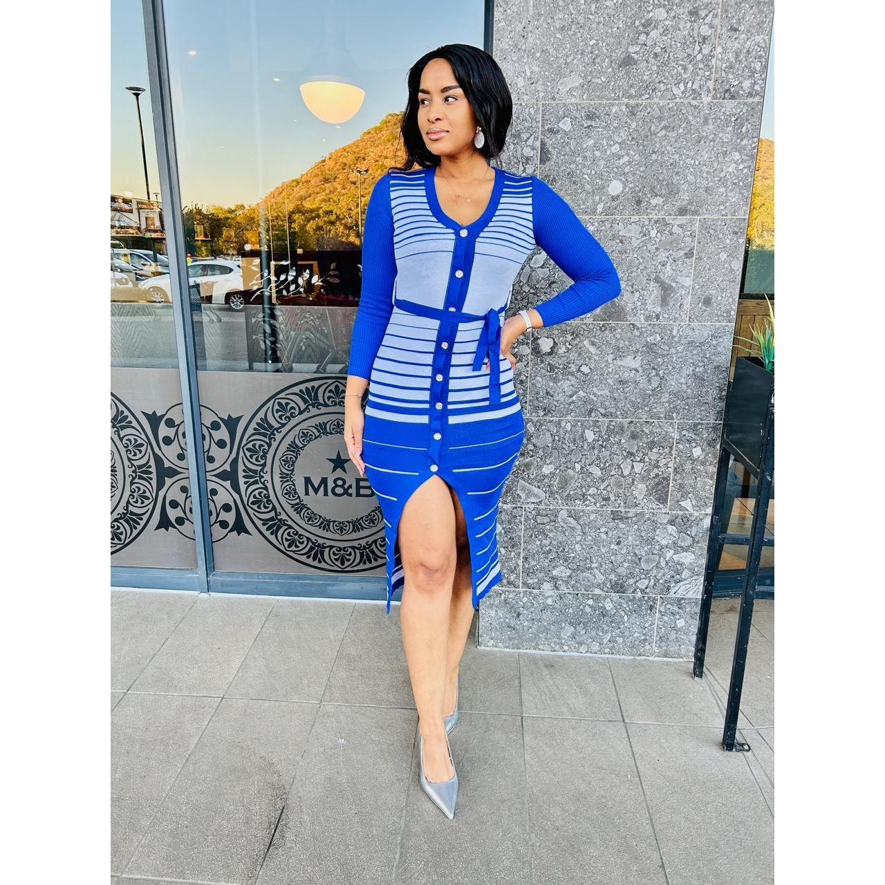 Sexy Buttoned Knitted Dress