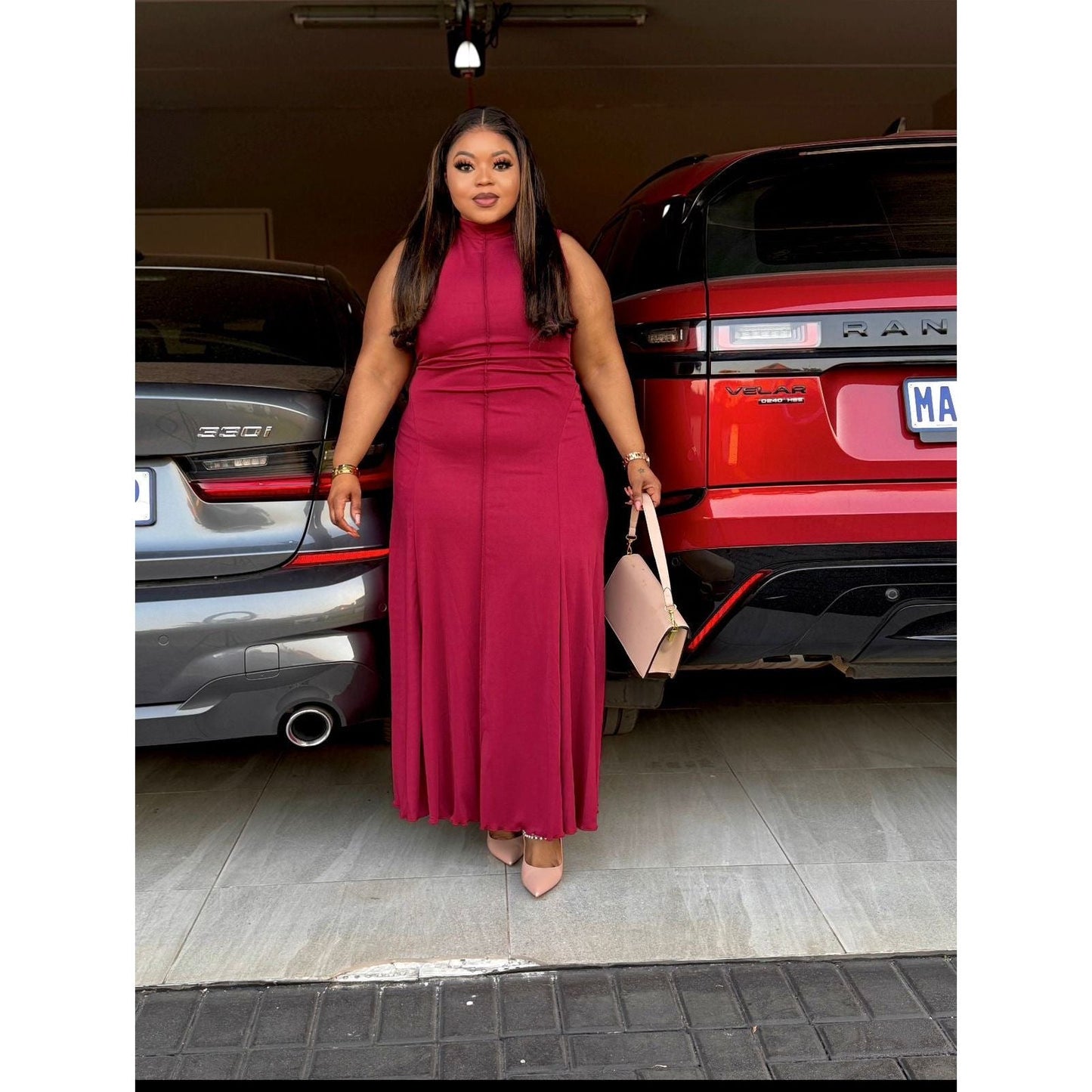 Turtleneck Sleeveless Maxi Dress