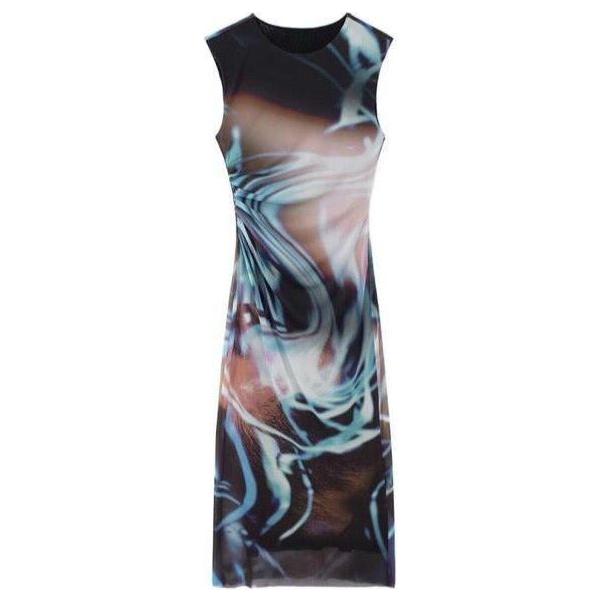 Sleeveless Bodycon Tie-dye Dress