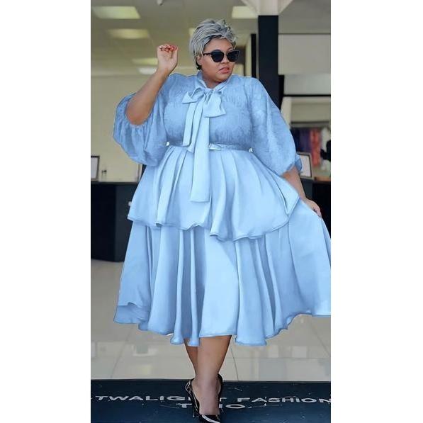 Vintage Patched Pleated Dress