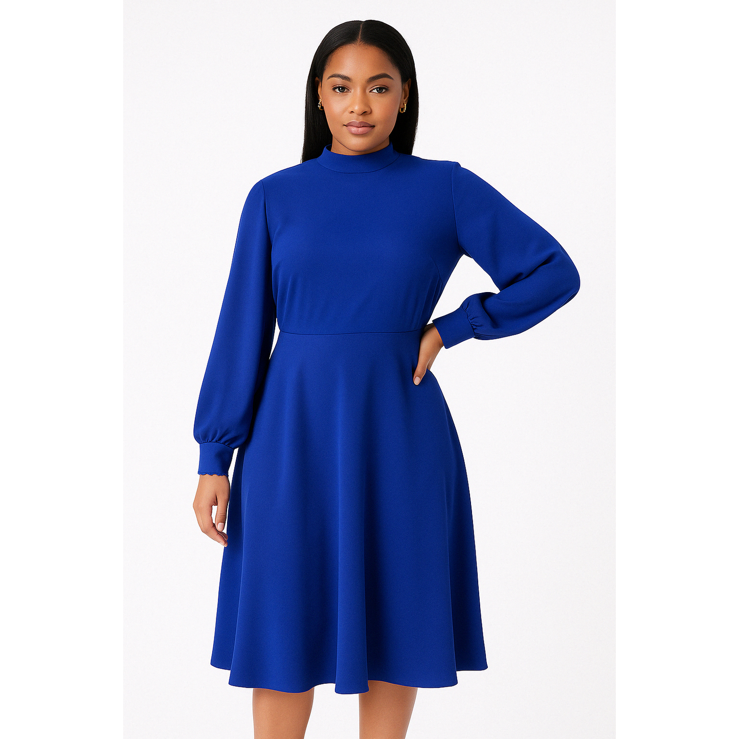 Turtleneck Long Sleeve Dress