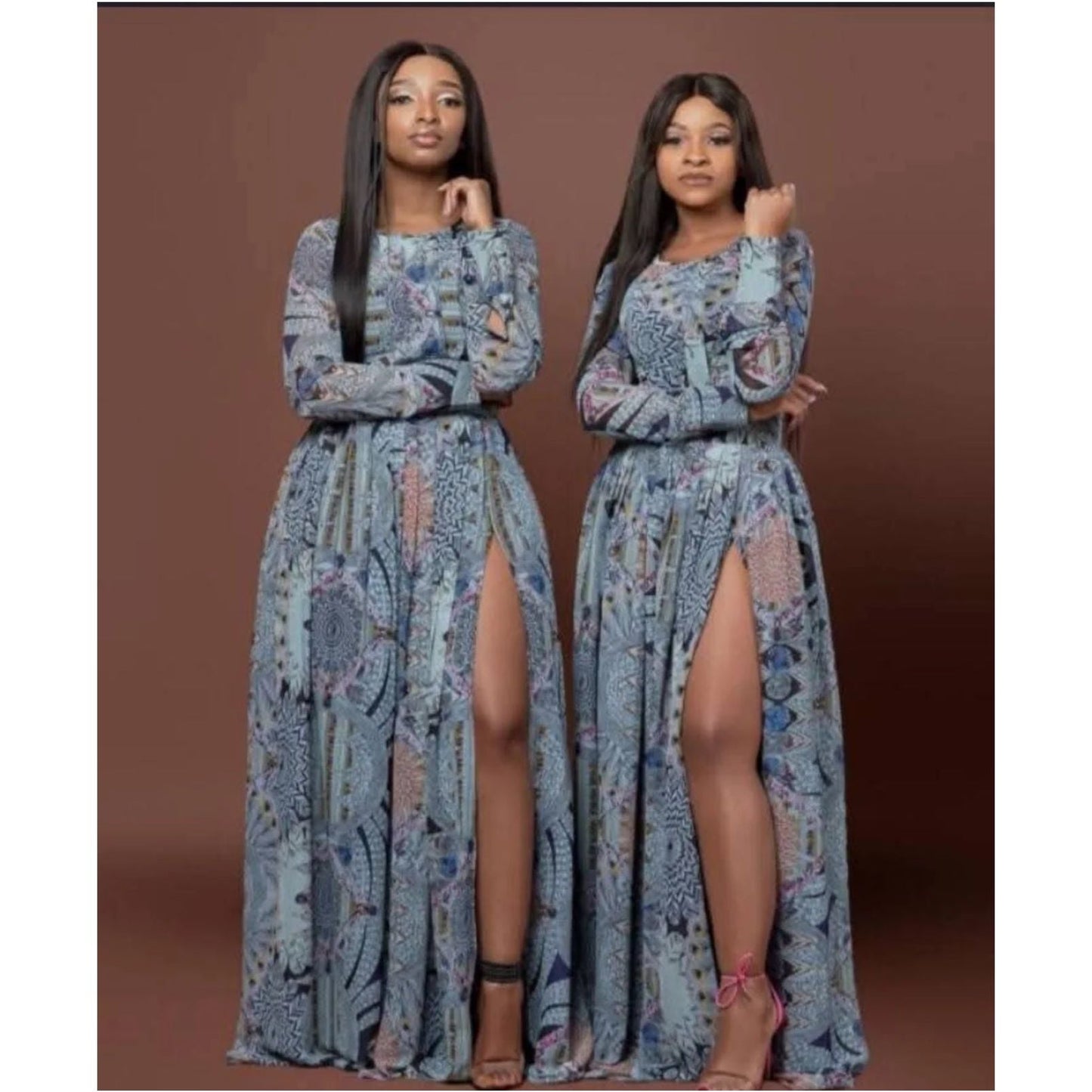 Side Slit Floral Maxi Dress