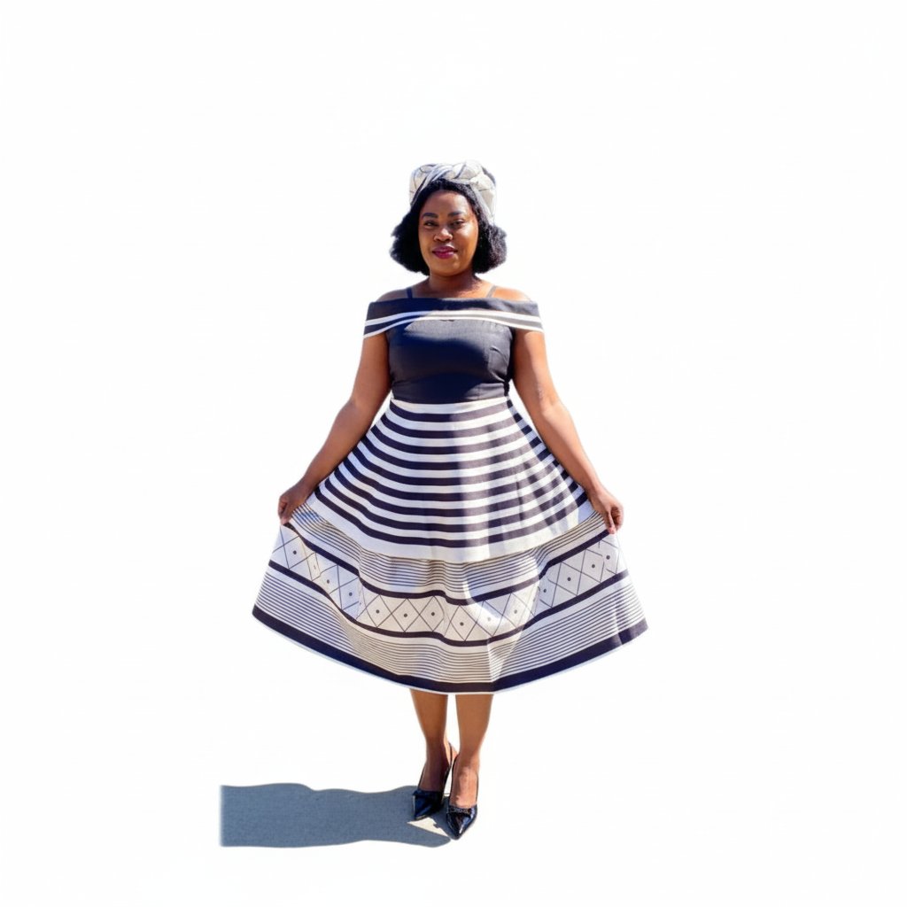 Elegant Xhosa Traditional Wedding Dress