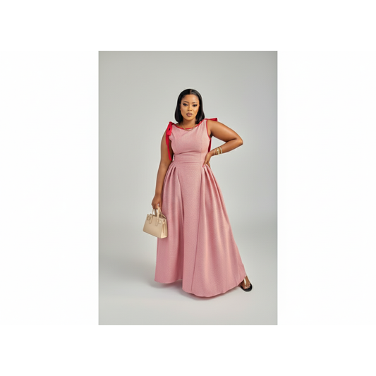 Sexy Halter Backless Solid Color Maxi Dress