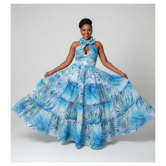 Sleeveless Floral Maxi Dress.