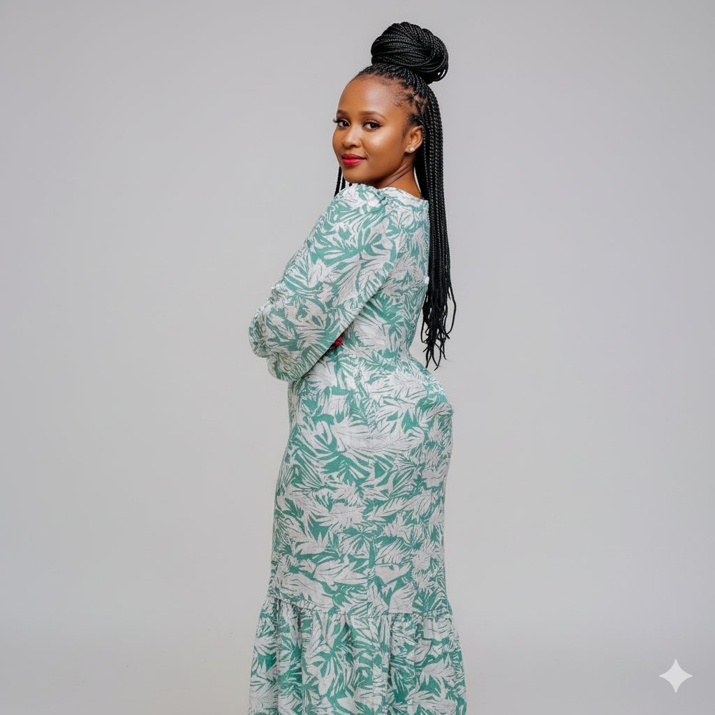 V-Neck Floral Maxi Dress