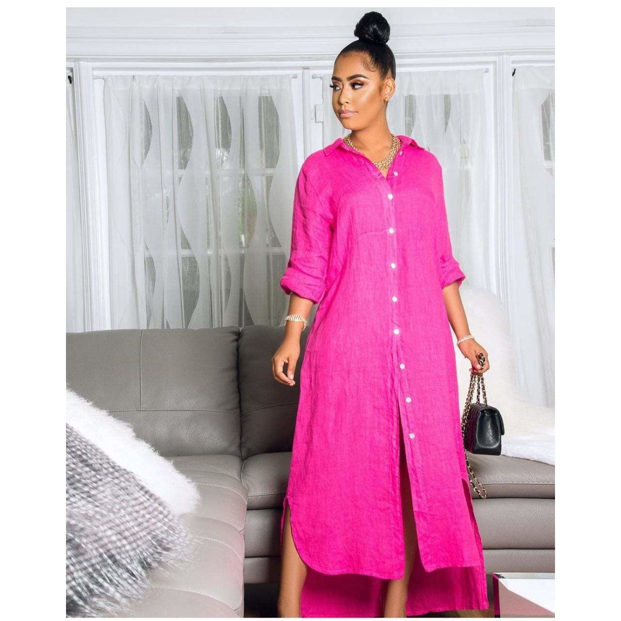 Lexi Button Up Shirt Dress 