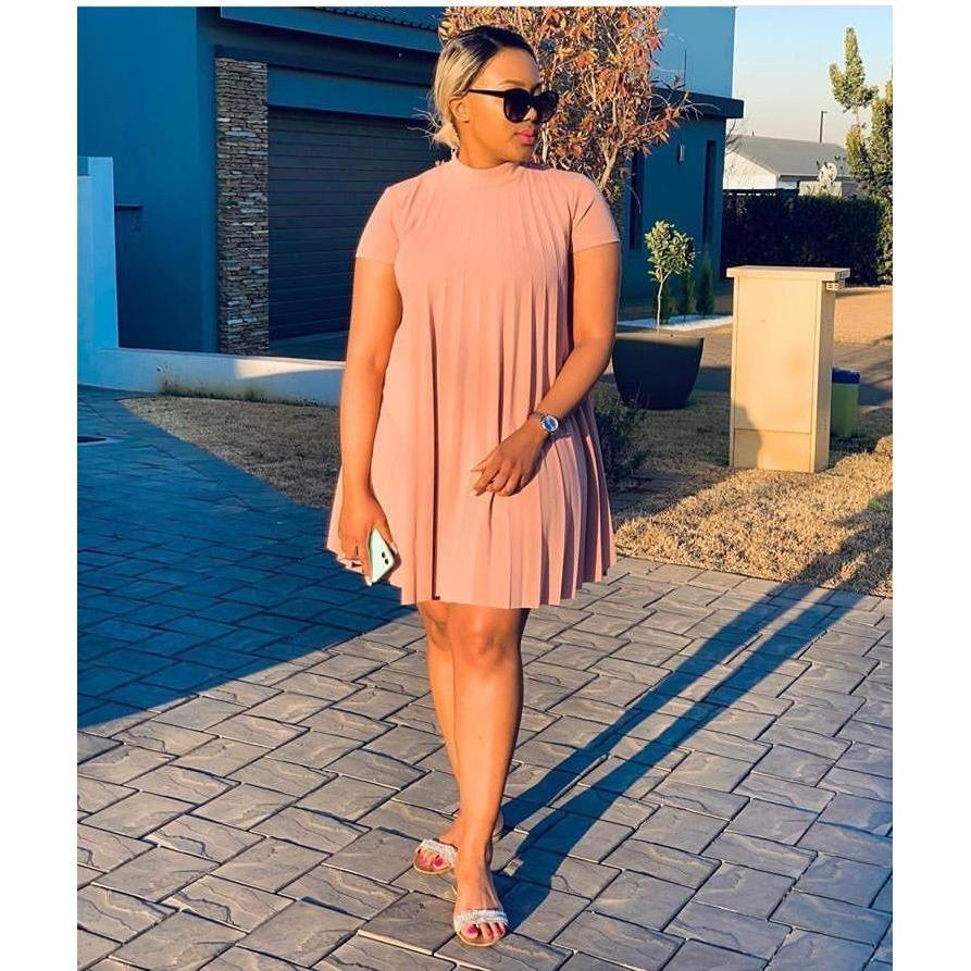 Glitter Short Sleeve Mini Bubble Dress