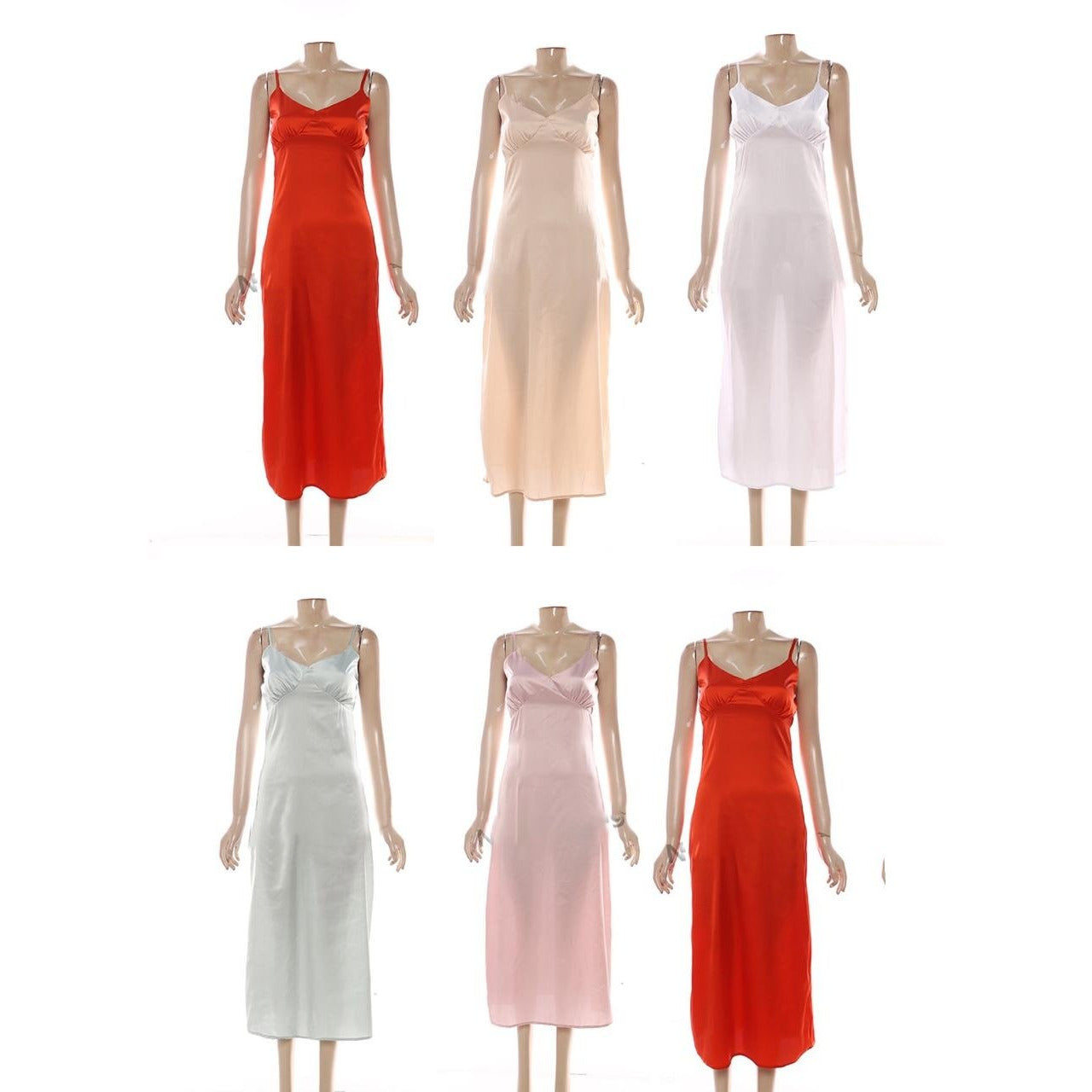 Spaghetti Strap Satin Dress