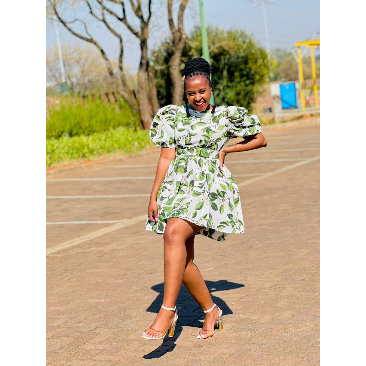 3 Quarter Sleeve Midi Ankara Dress