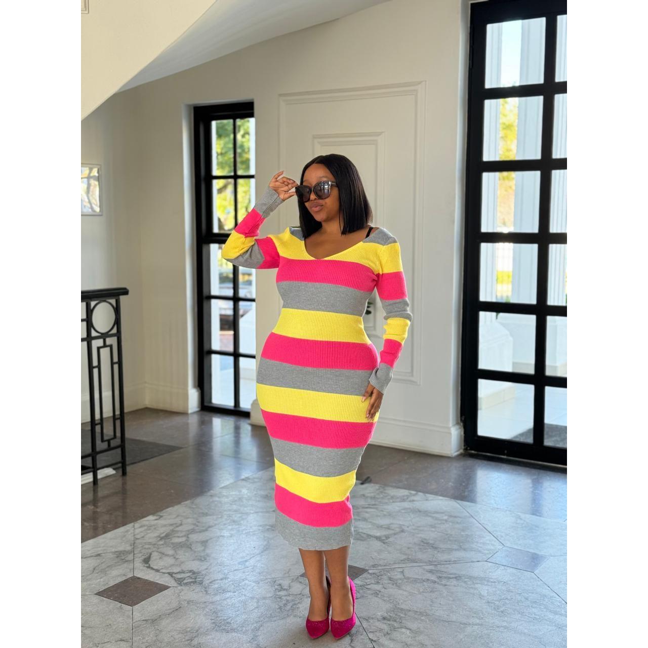 Long Sleeve Bodycon Knitted Dress