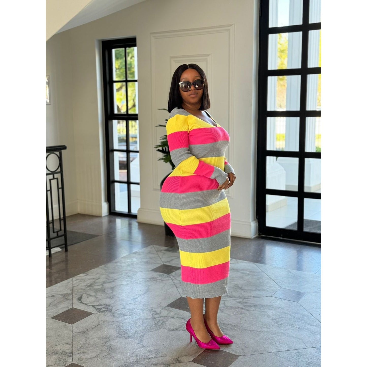 Long Sleeve Bodycon Knitted Dress