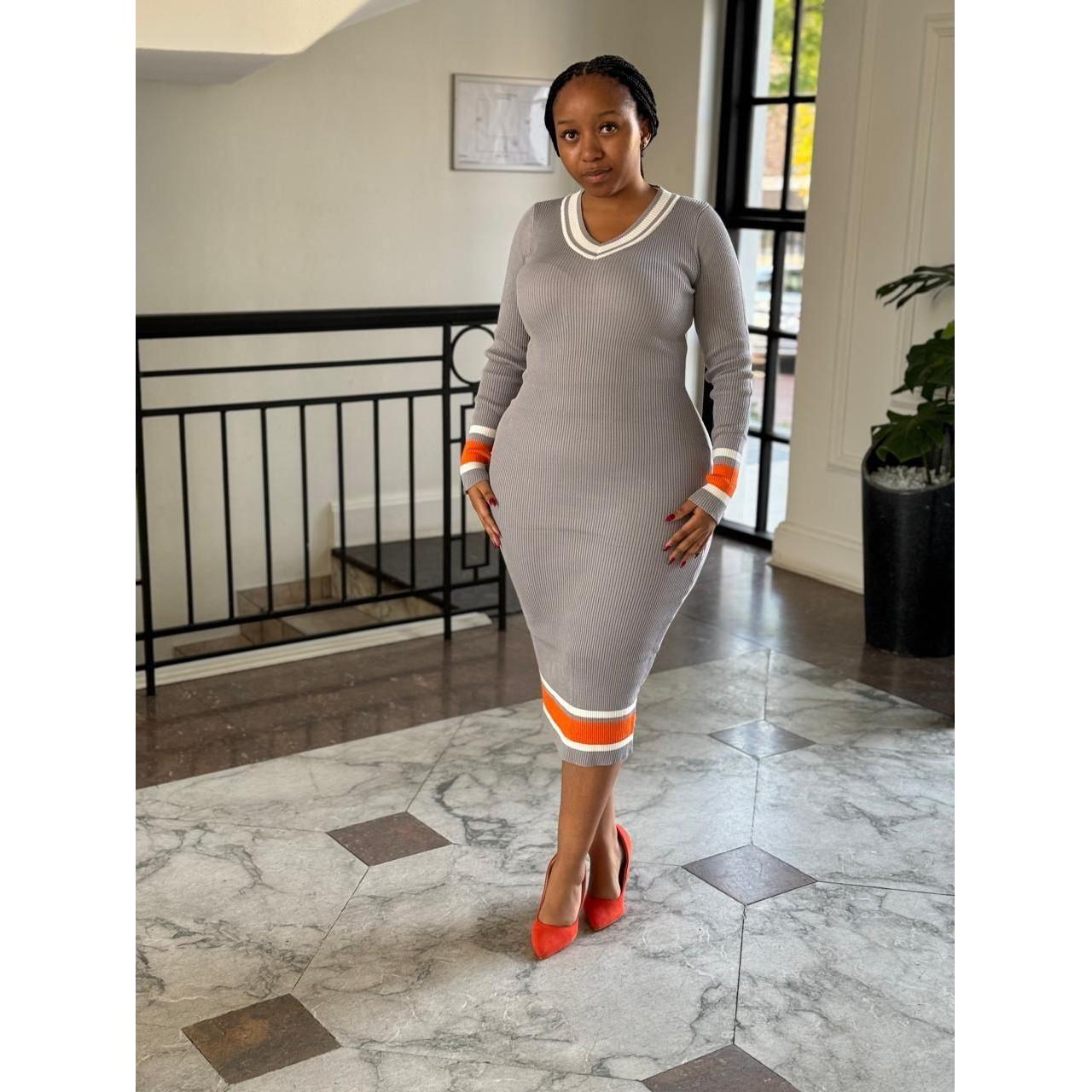 Knitted Round Neck Bodycon Dress