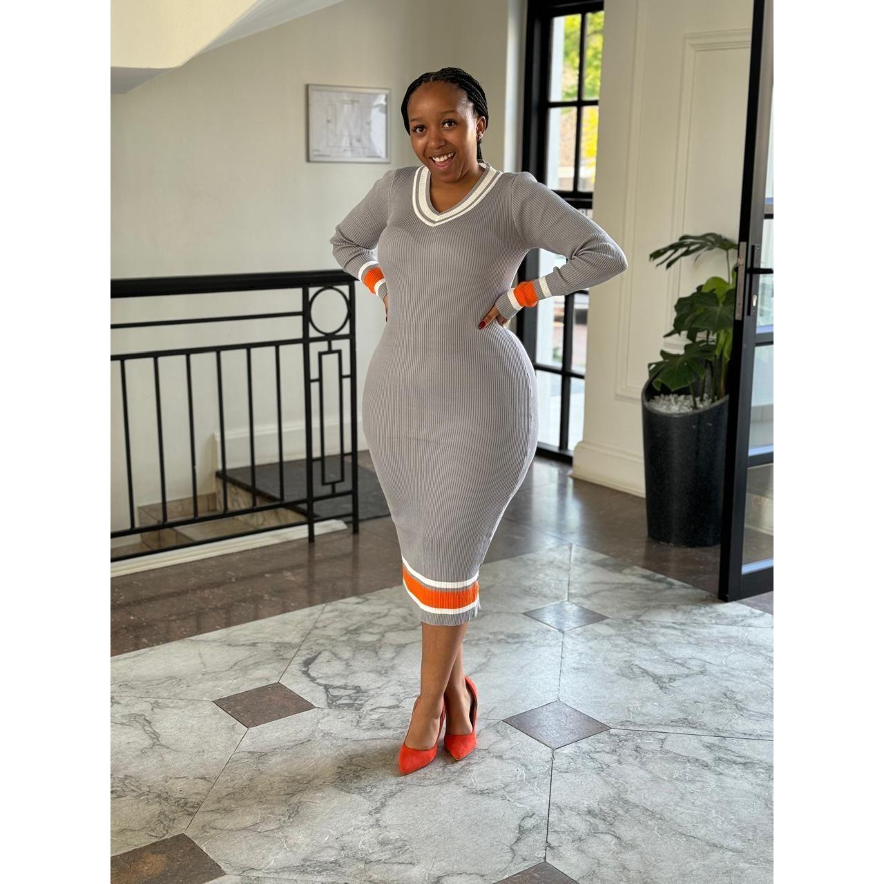 Knitted Round Neck Bodycon Dress