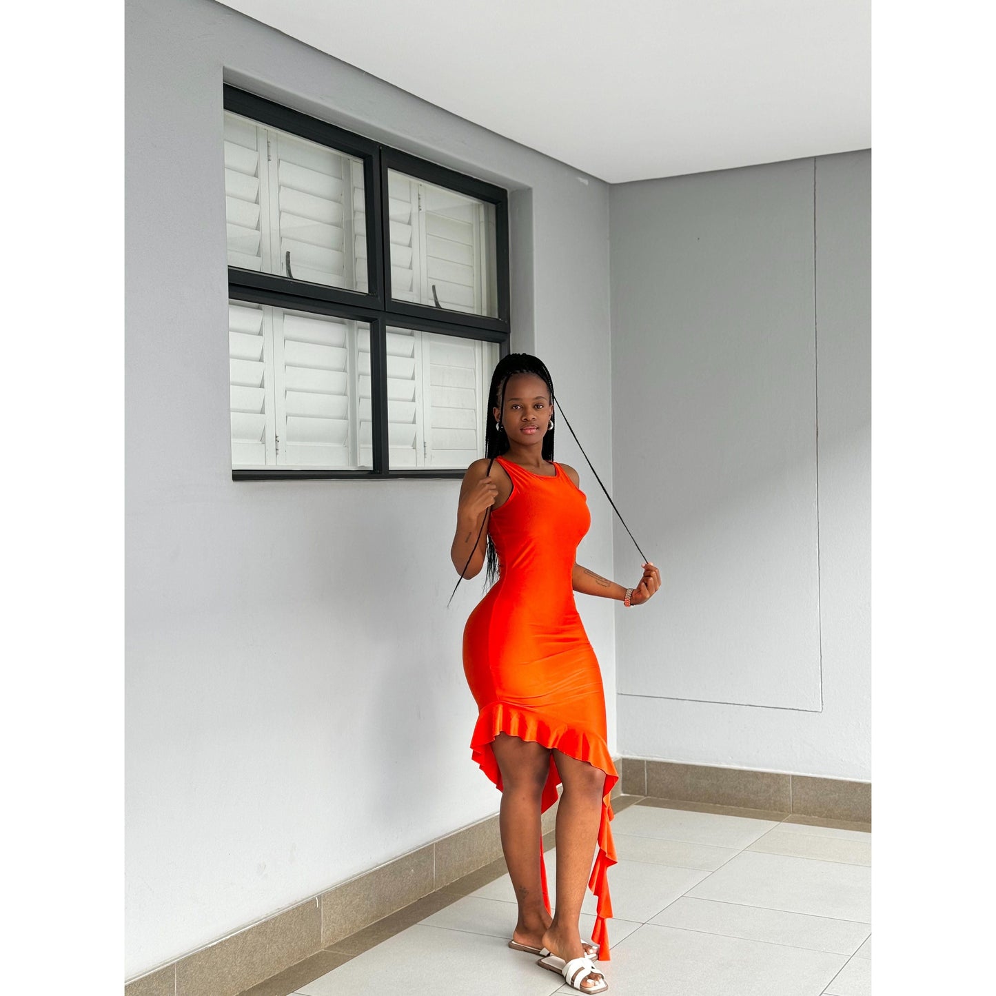 Sexy Sleeveless Ruffled Dress