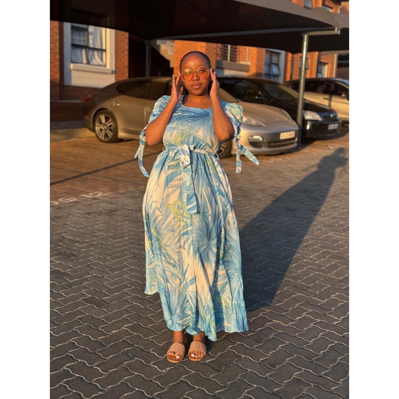 Short Sleeve Floral Maxi Dress