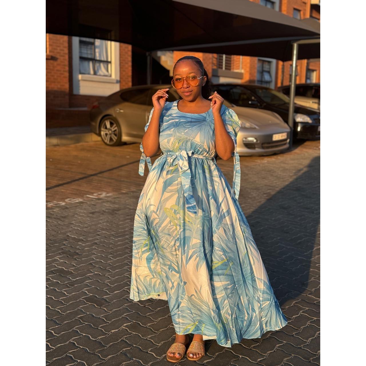 Short Sleeve Floral Maxi Dress