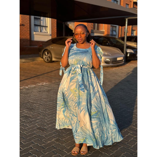 Short Sleeve Floral Maxi Dress