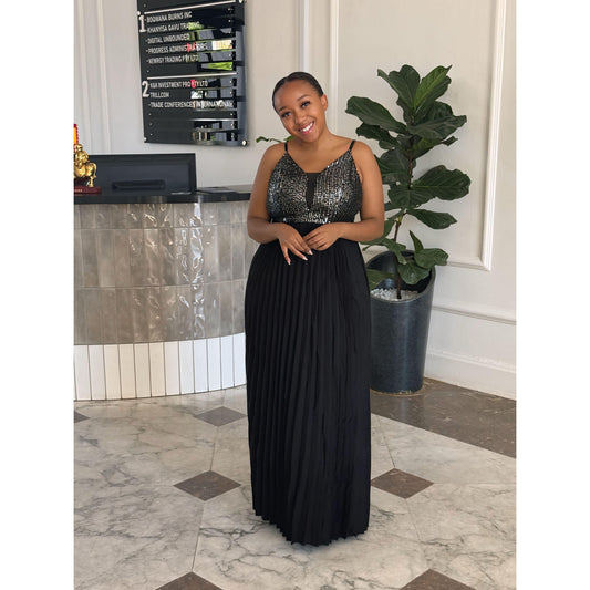 Pleated Hem Cami Dress