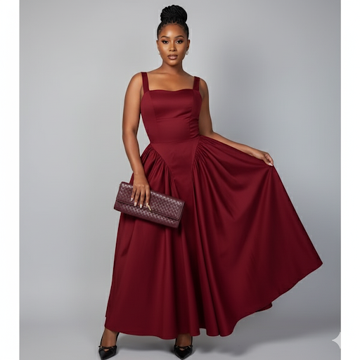 Sexy Sleeveless Square Neck Maxi Dress