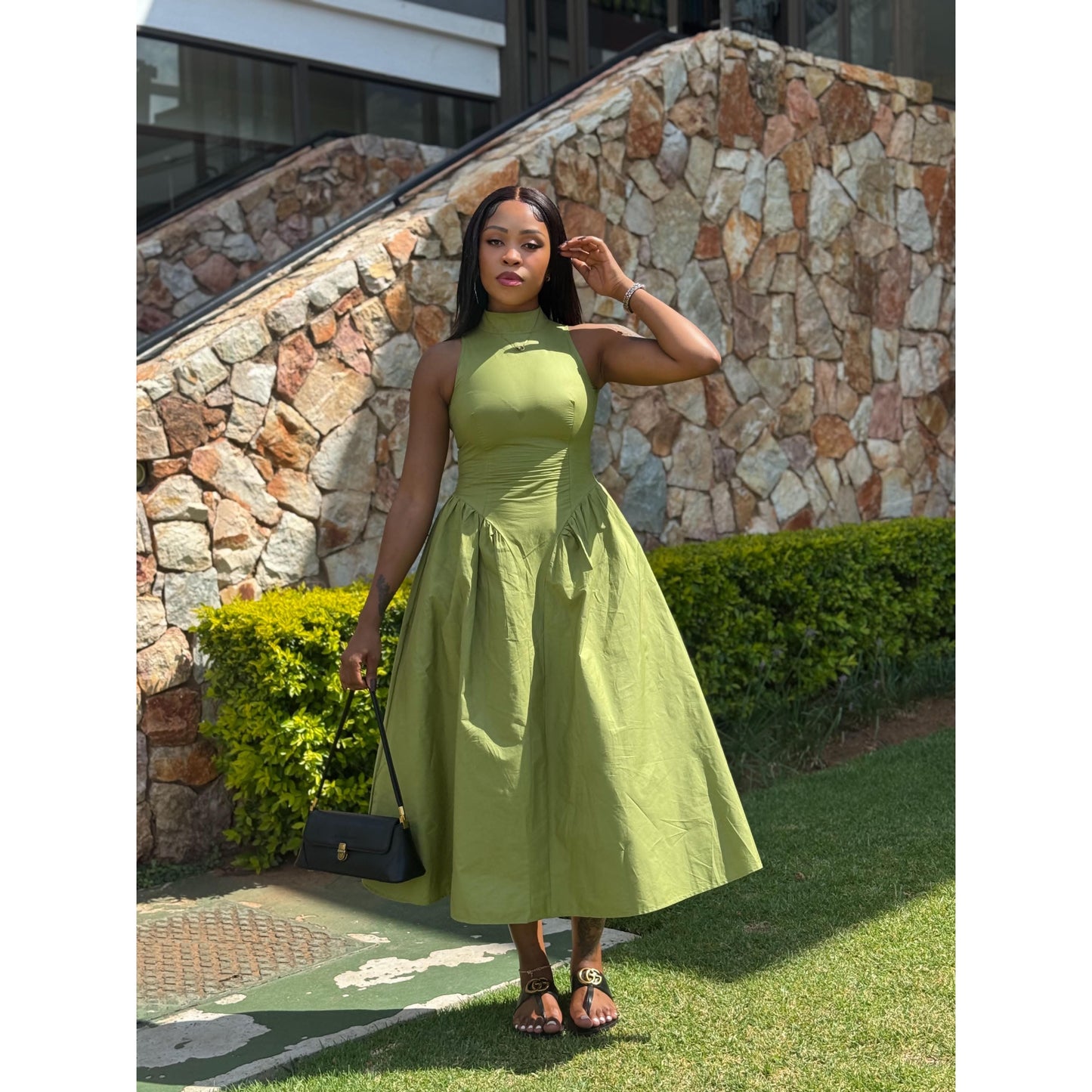 Sleeveless Corset Maxi Dress