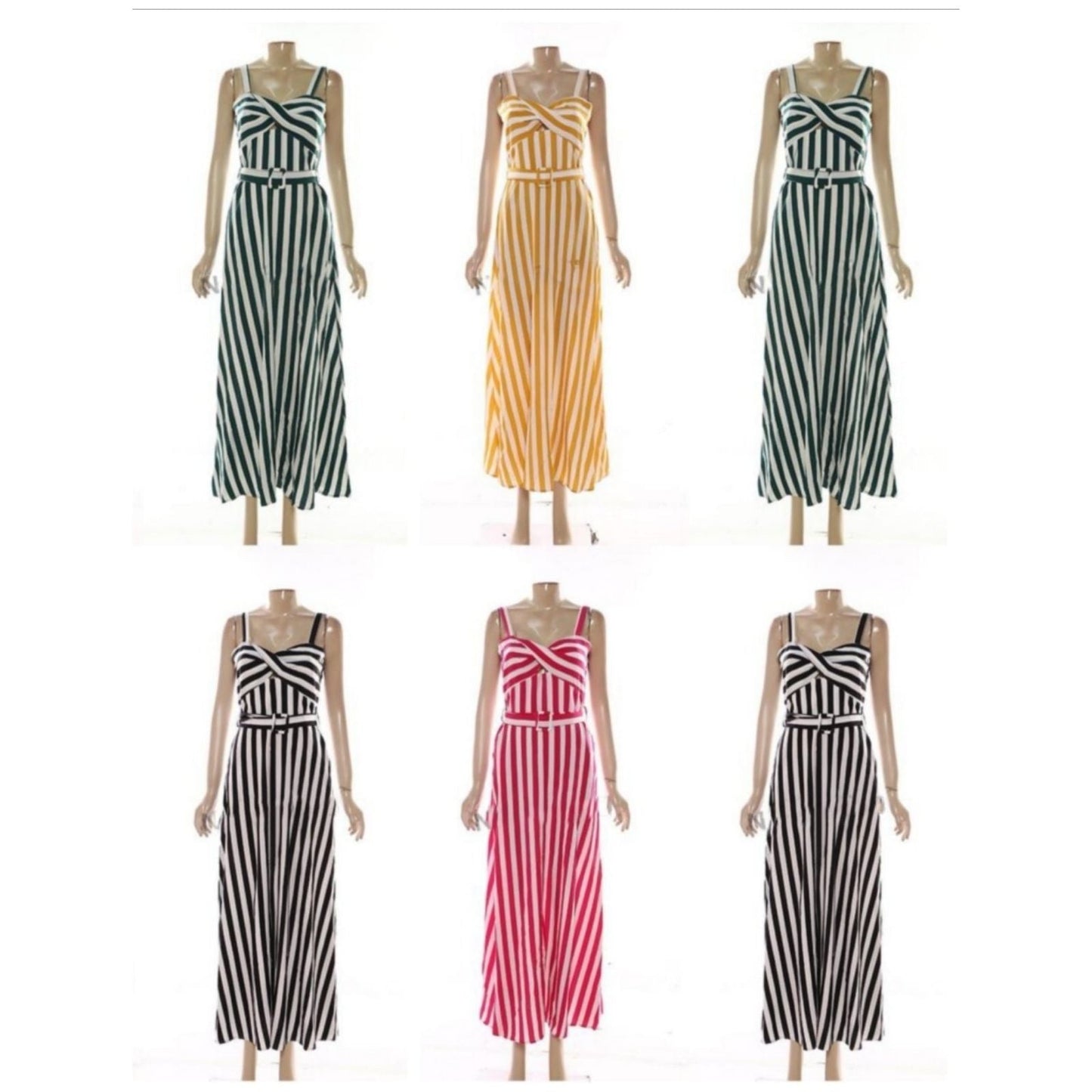 Striped sleeveless Maxi Dress 