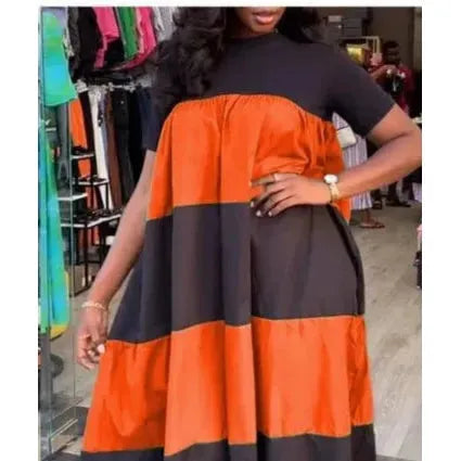 Striped A-Line Summer Dress