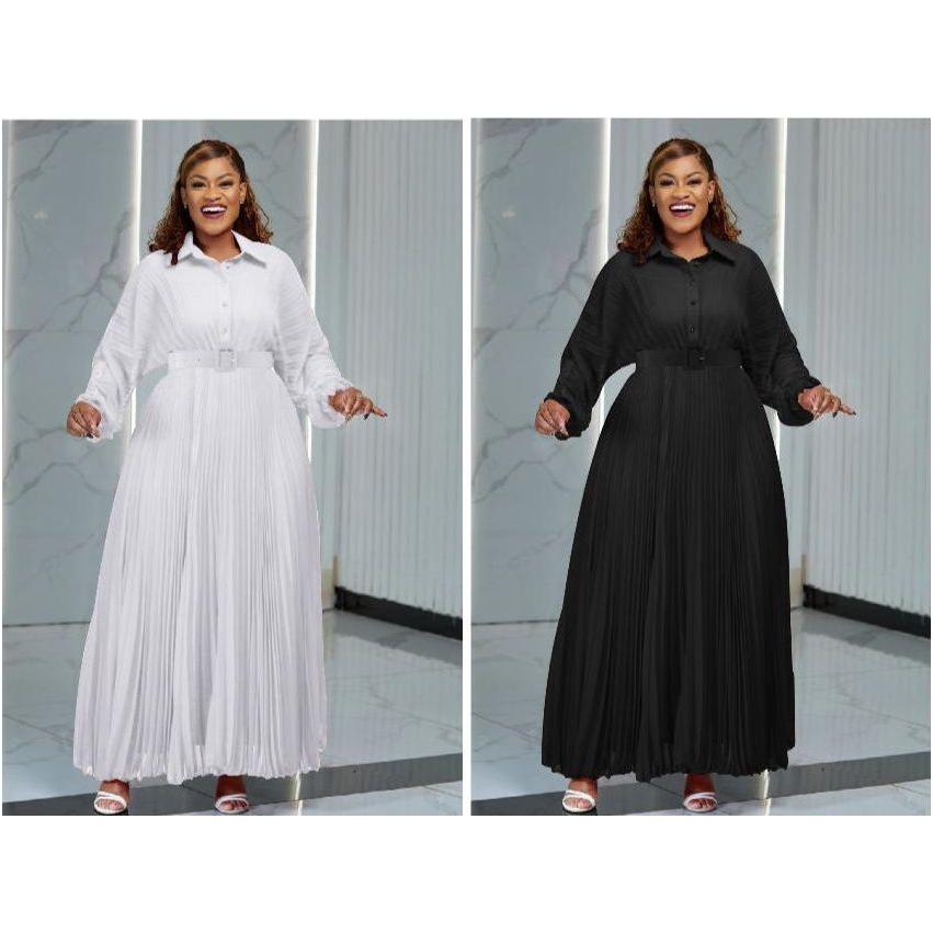 Long Sleeves Pleated Evening Dress