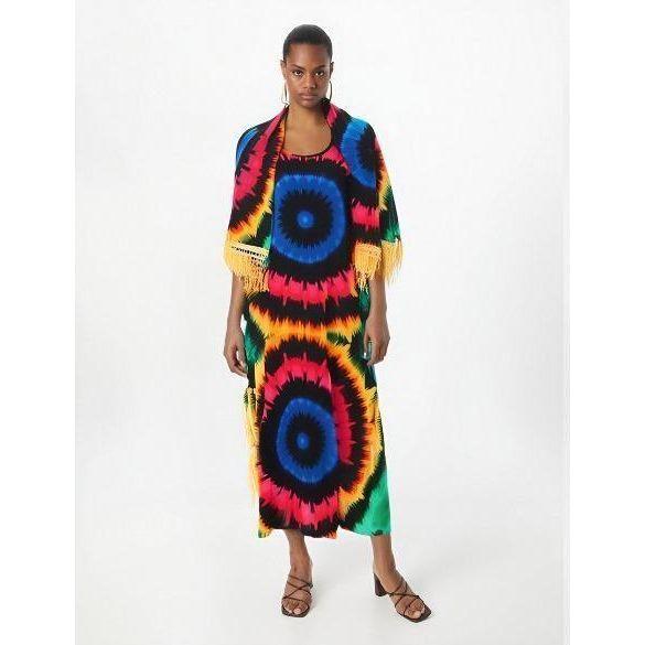 Hand Dyed Dress Kaftan Midi Dress