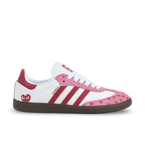 Adidas Samba Love Heart Edition – White, Red & Pink