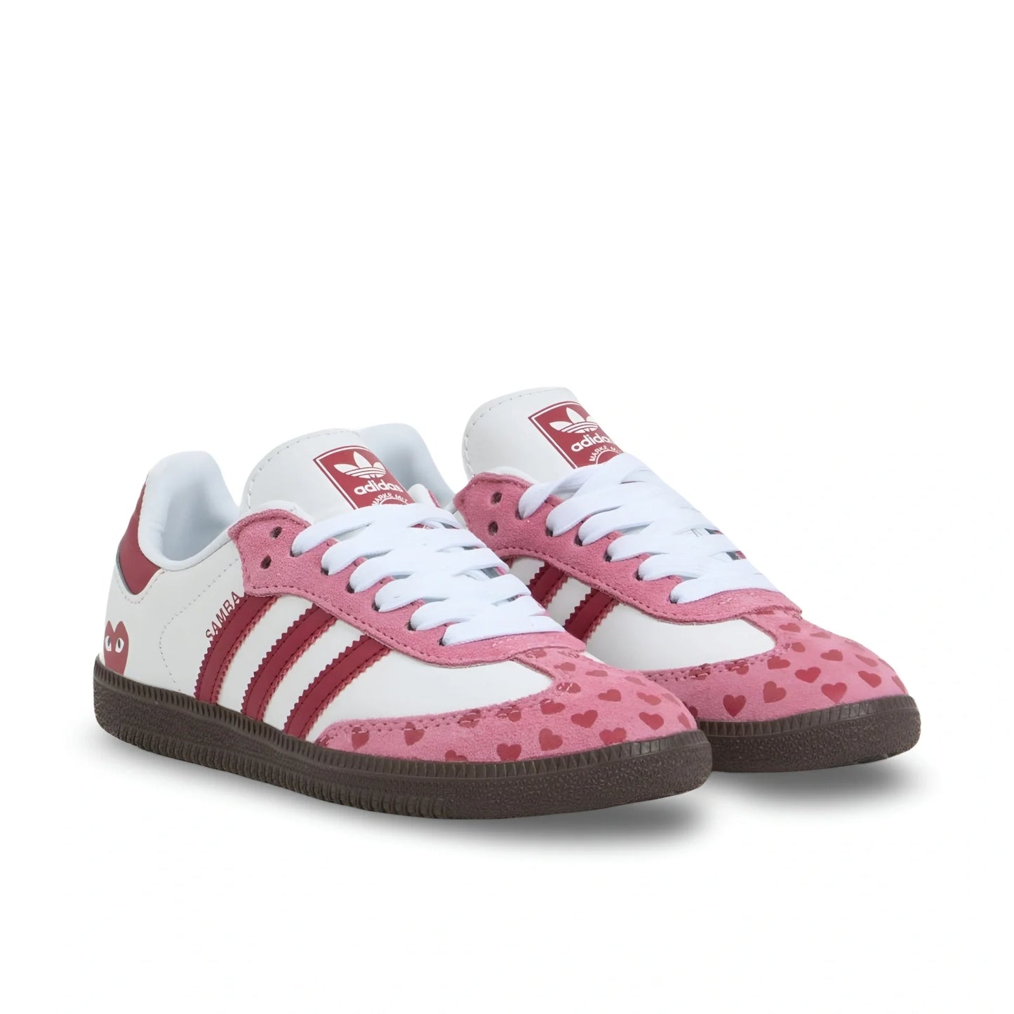 Adidas Samba Love Heart Edition – White, Red & Pink
