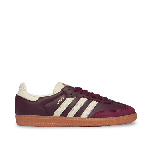 Adidas Samba OG “Maroon / Core White / Gold Metallic” (Unisex Classic)