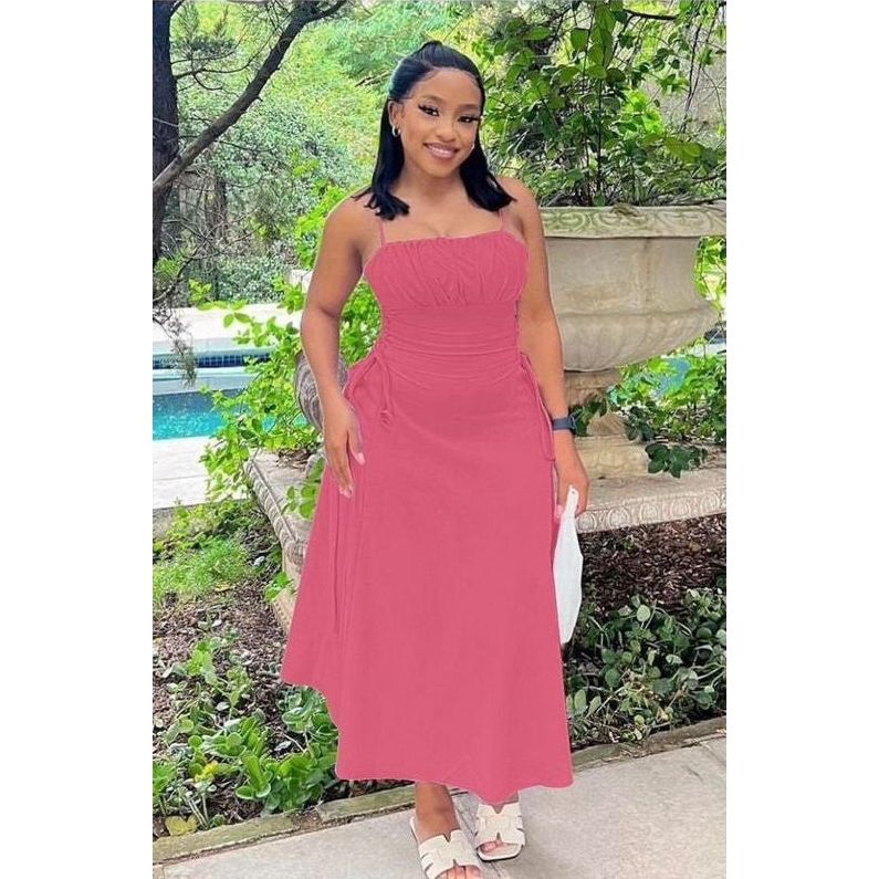 Corset Flowy Milkmaid Midi Dress