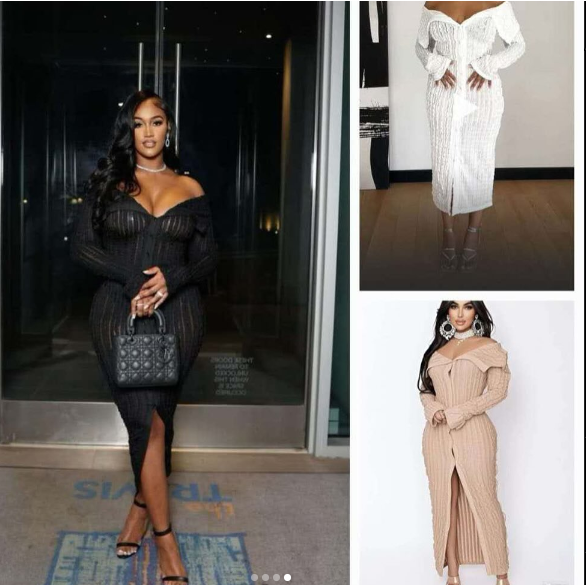 Mesh Texture Fabric Turn-Down Collar Off Shoulder Bodycon Dress