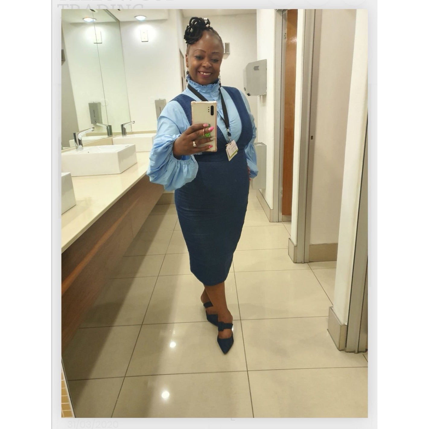 Denim Suspender Dress 