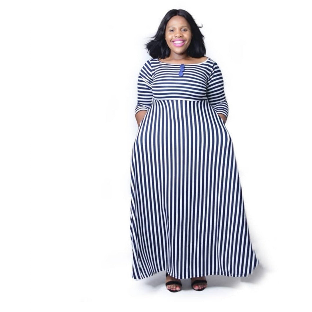 Plus-size Striped Dress