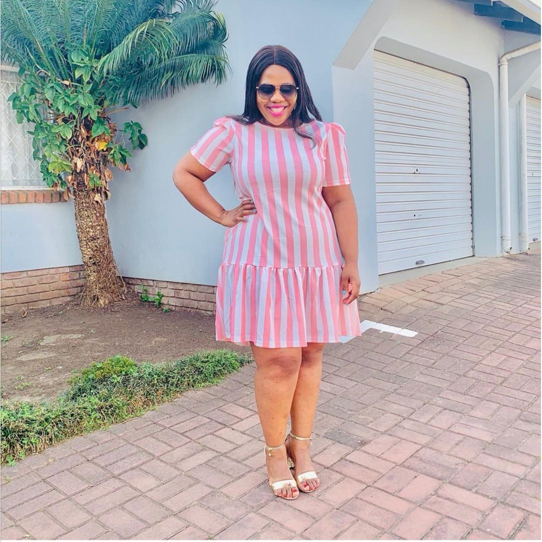 Long Sleeves Stripe Dress 