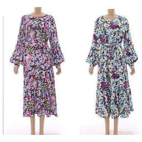 Maxi Long Sleeve Print Summer Dress