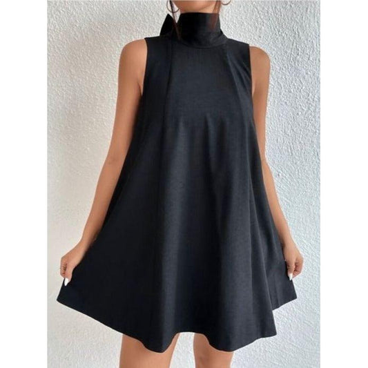 Turtleneck Sleeveless Dress