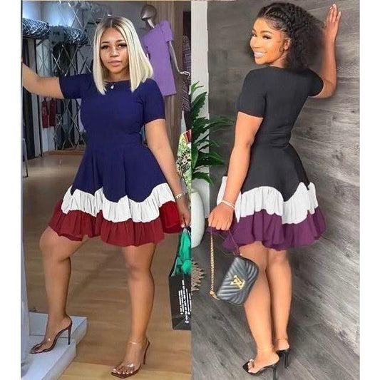 Short Sleeve Round Neck Mini dress