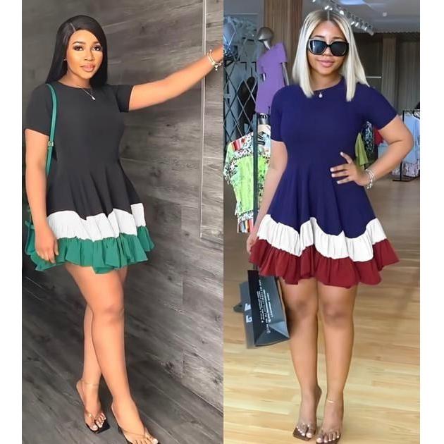 Short Sleeve Round Neck Mini dress