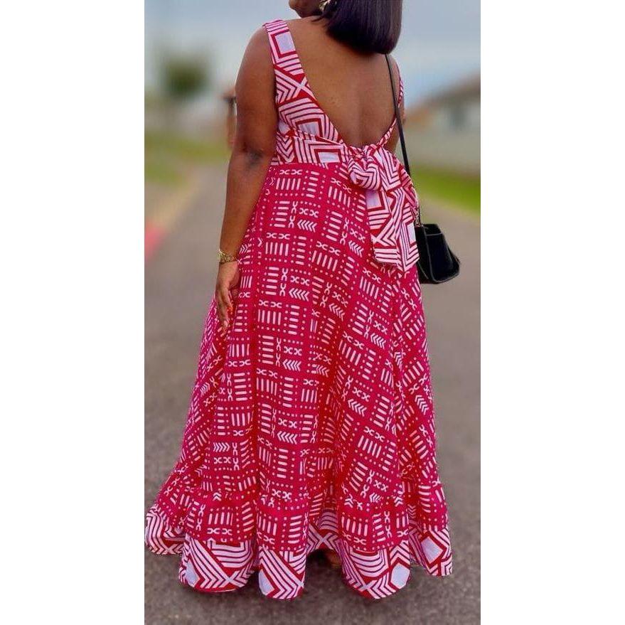 Sleeveless Bubble Maxi Dress.