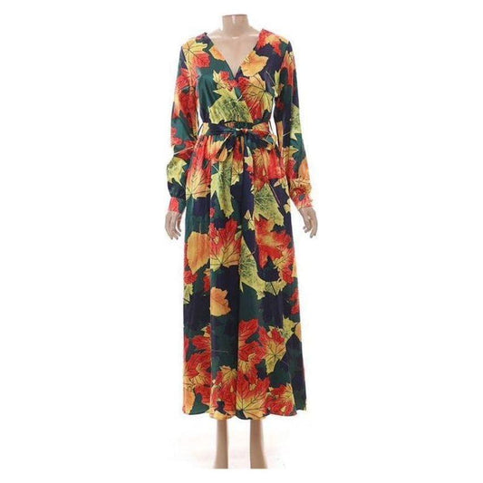 Floral Printed Plus Maxi Dress.
