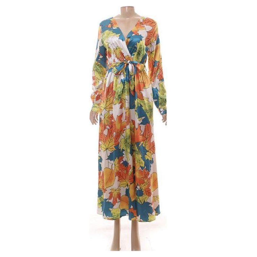 Floral Printed Plus Maxi Dress.