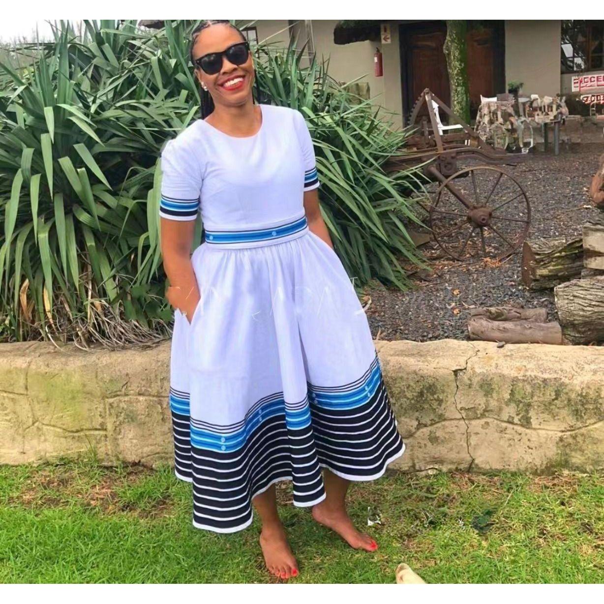 Round Neck Traditional Ankara Dress