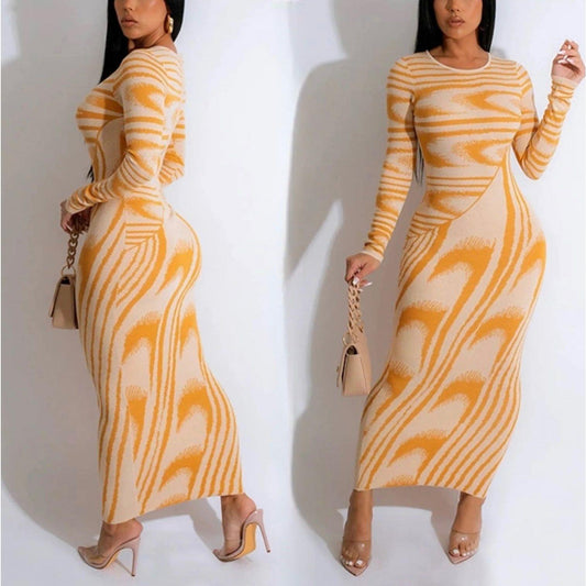 Sleeveless Zebra Print Bodycon Dress